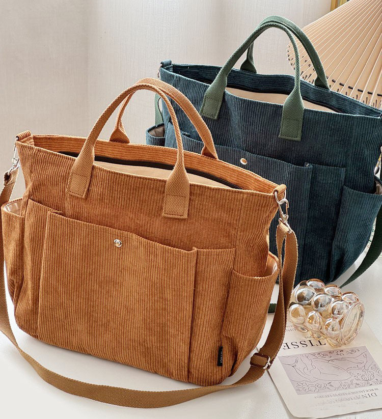 Chic Thick Corduroy Shoulder Bag