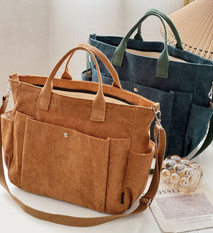 Chic Thick Corduroy Shoulder Bag