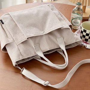 Chic Thick Corduroy Shoulder Bag