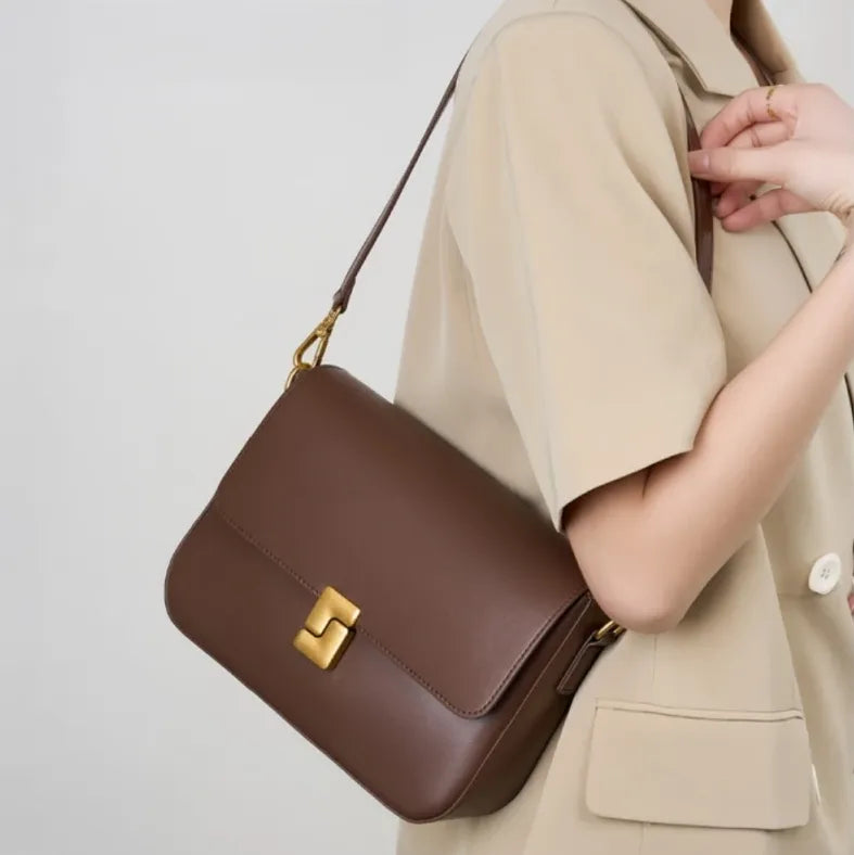 Elegant Genuine Leather Crossbody Bag