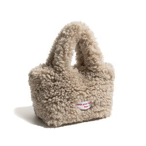 Cozy Fluffy Plush Hobo Handbag