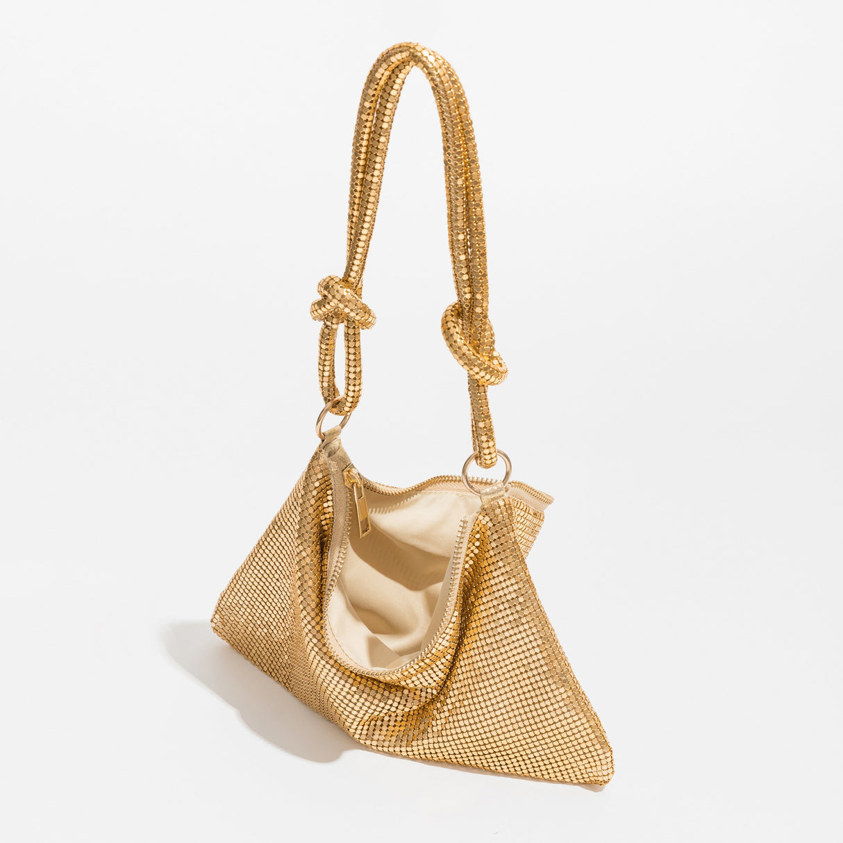 Chic Chain Mesh Dazzle Mini Hobo Bag