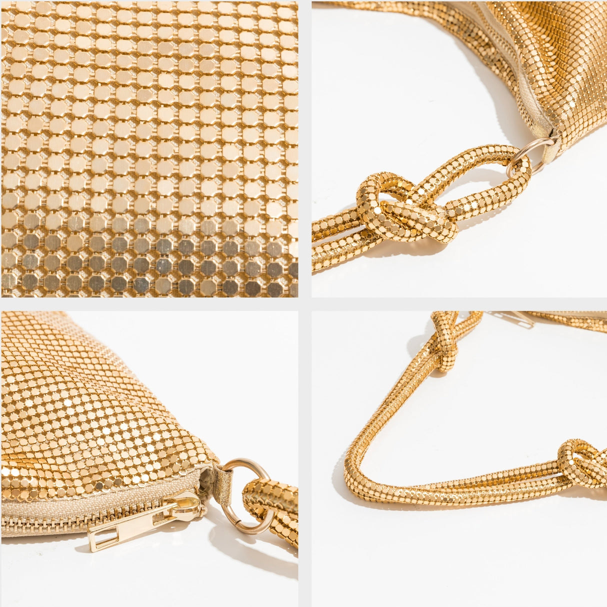 Chic Chain Mesh Dazzle Mini Hobo Bag