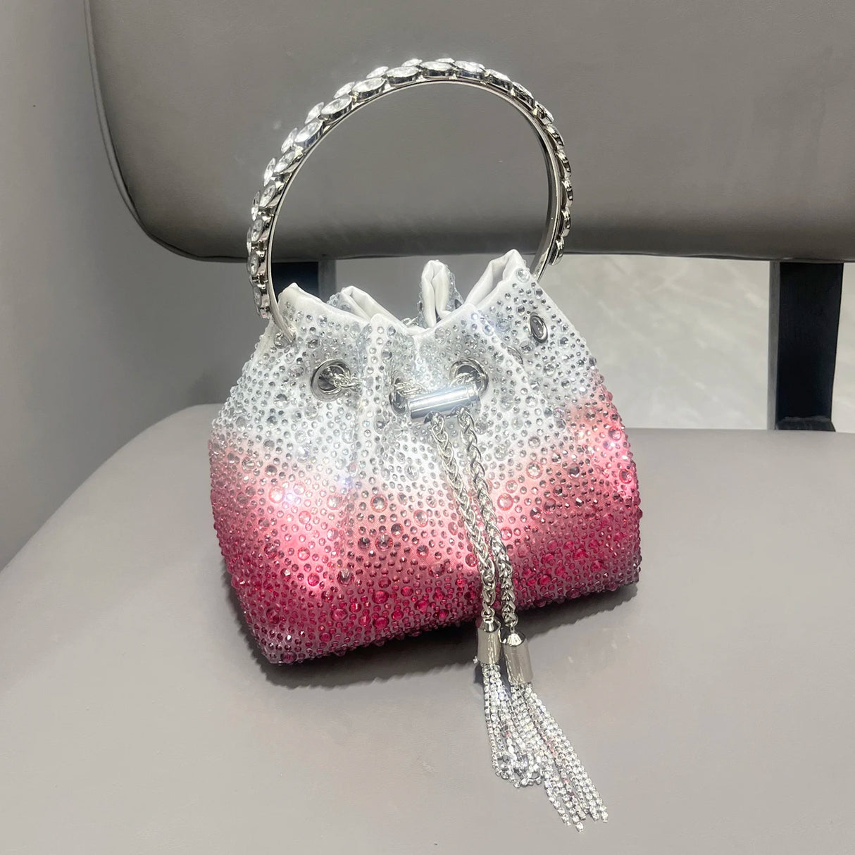 Handle Rhinestones Evening clutch Bag Purses and handbag luxury Designer shoulder bag Shiny Crystal Clutch purse bucket bag