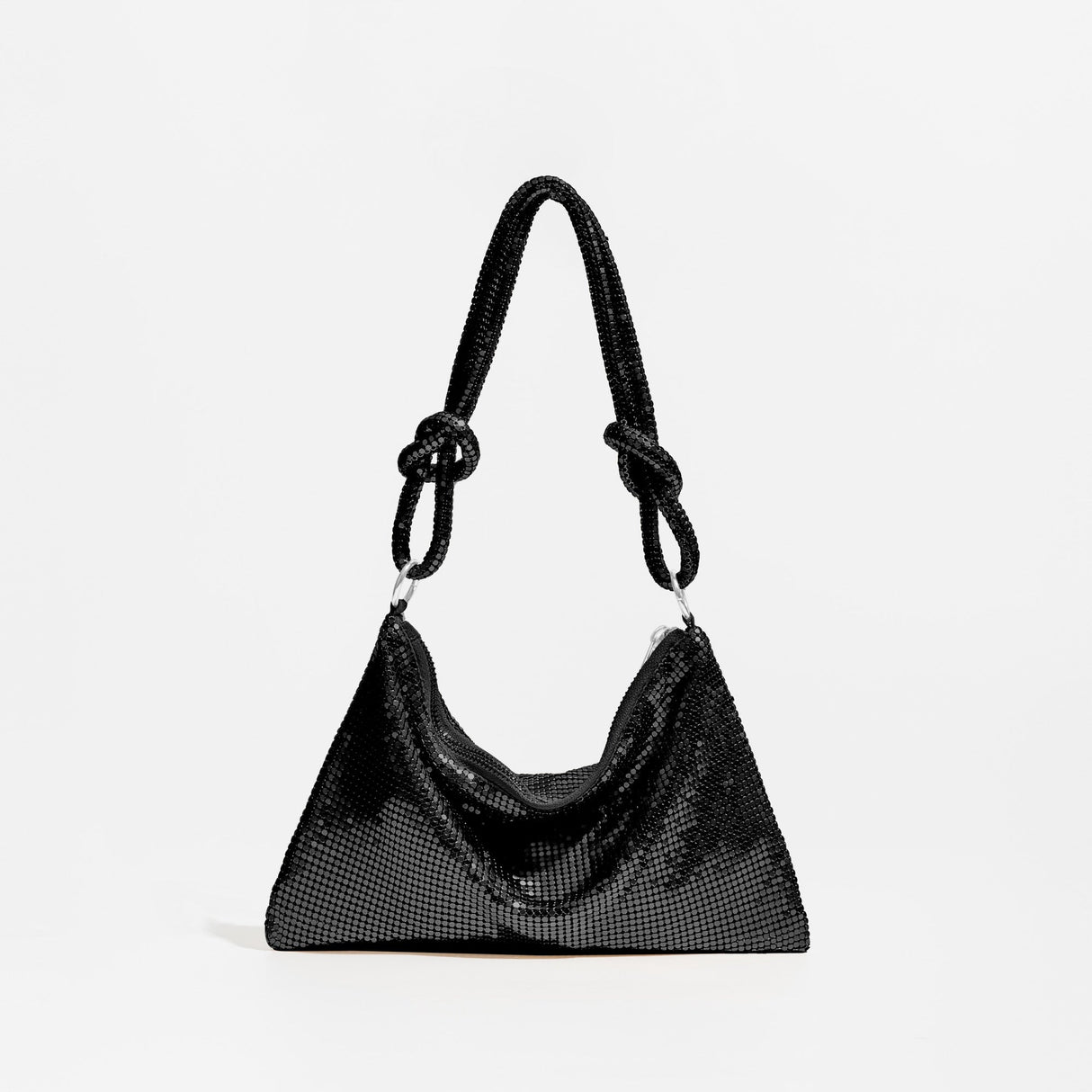 Chic Chain Mesh Dazzle Mini Hobo Bag