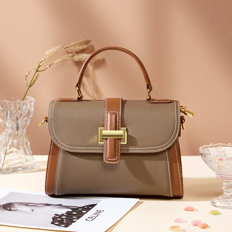 Luxury handbags female crossbody bags small square shoulder bag mom women bags new fashion 2023 genuine cowhide leather satchel