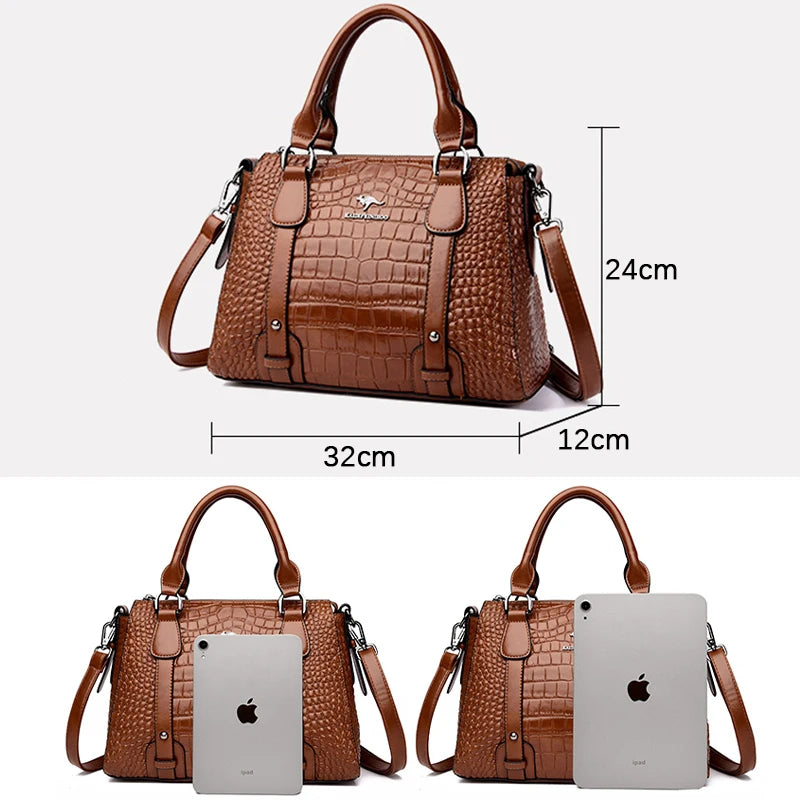 Luxury Designer Handbag Brand High Quality Soft Leather Shoulder Crossbody Bag for Women Bag Large Capacity Leisure Handbag 2024