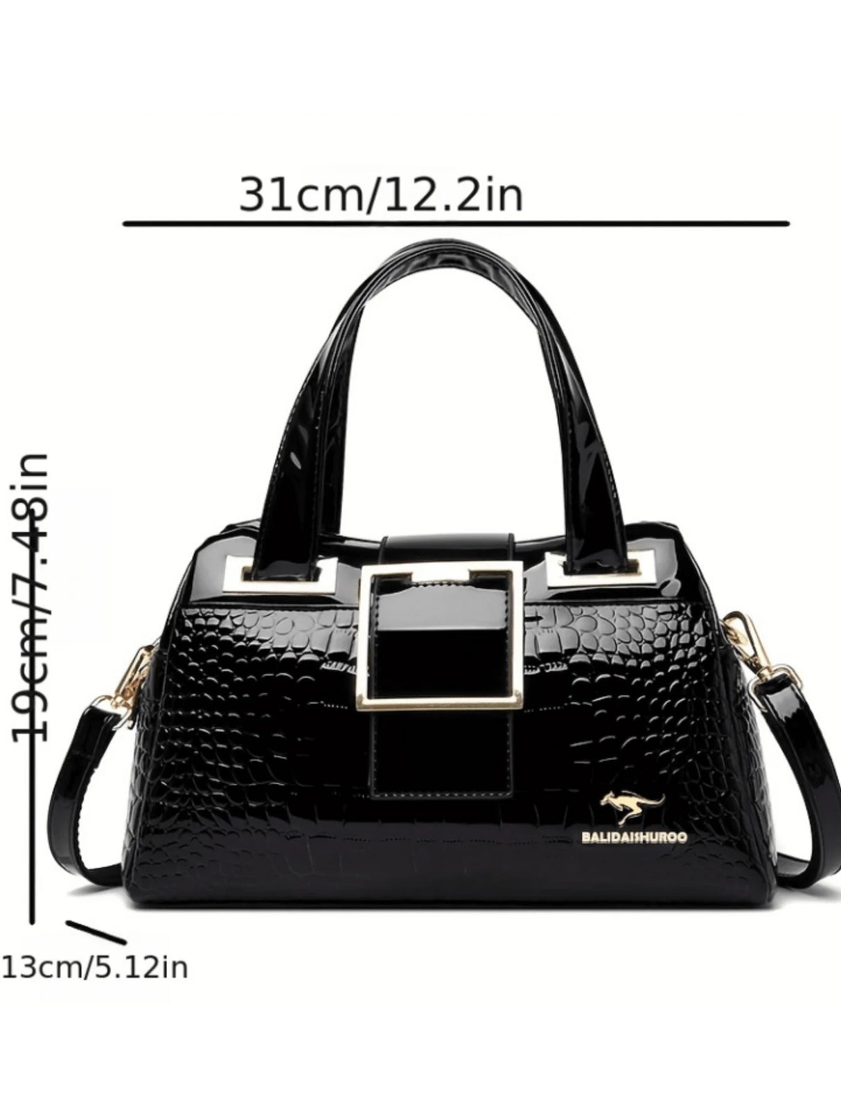 Women's Elegant Luxurious Crocodile Leather Shoulder Handbag