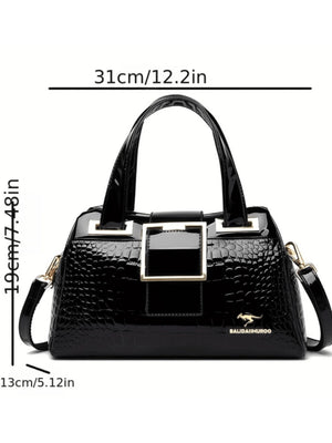 Women's Elegant Luxurious Crocodile Leather Shoulder Handbag