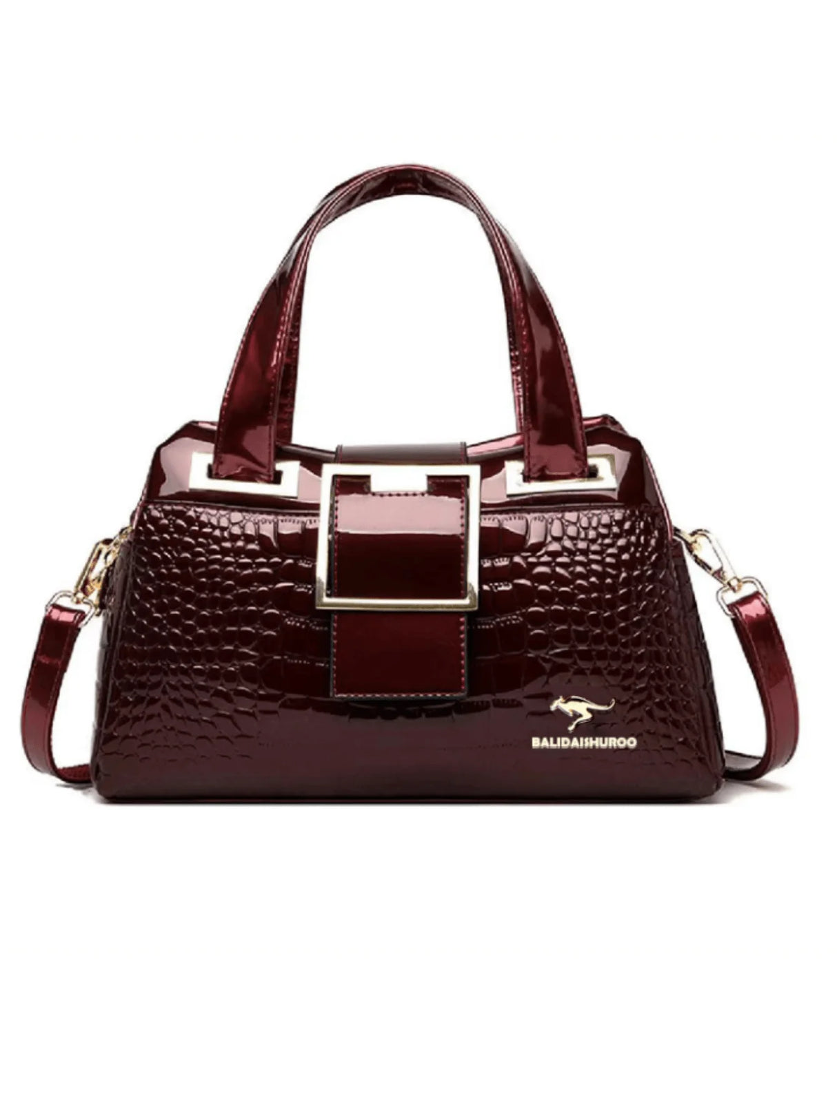 Women's Elegant Luxurious Crocodile Leather Shoulder Handbag