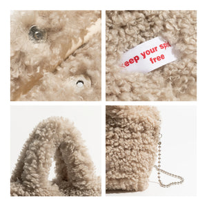 Cozy Fluffy Plush Hobo Handbag