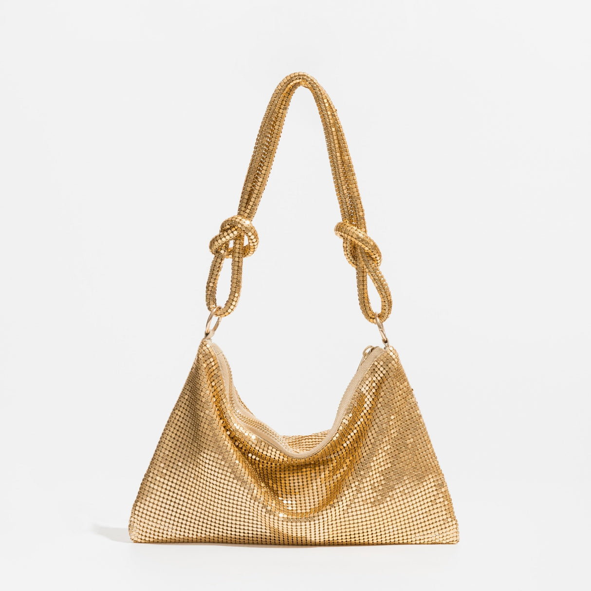 Chic Chain Mesh Dazzle Mini Hobo Bag