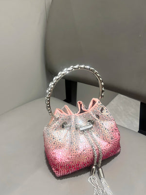 Handle Rhinestones Evening clutch Bag Purses and handbag luxury Designer shoulder bag Shiny Crystal Clutch purse bucket bag