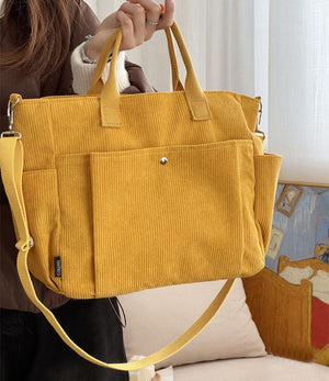 Chic Thick Corduroy Shoulder Bag