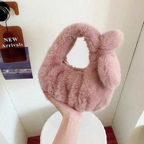 Chic Knot Fur Handbag