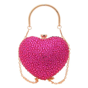 Bea Crystal Heart Clutch