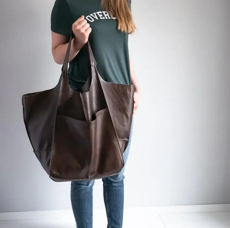 Mila Vintage Leather Tote Bag