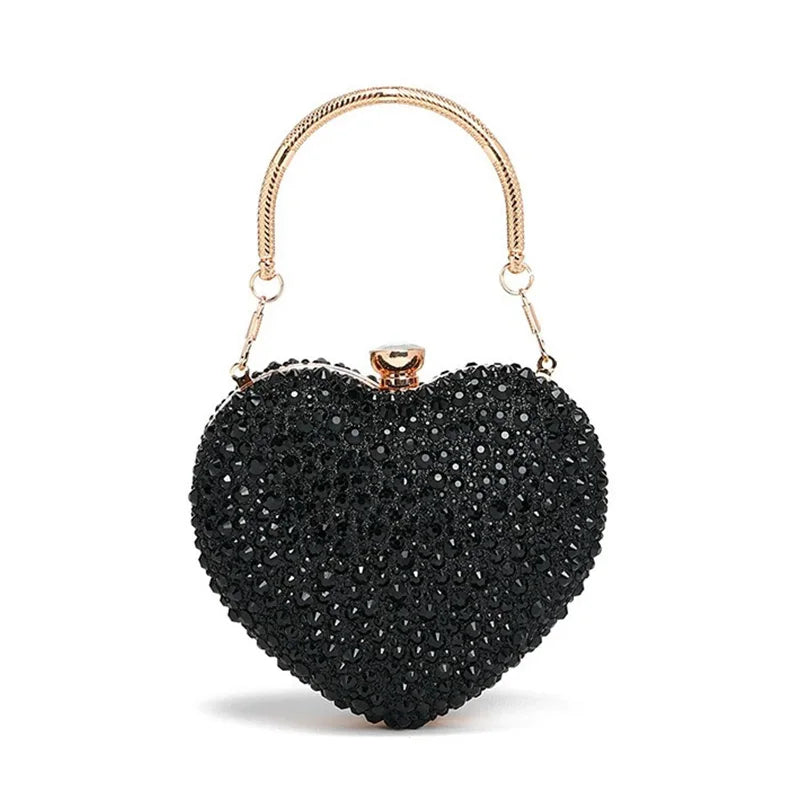 Bea Crystal Heart Clutch