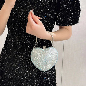 Bea Crystal Heart Clutch