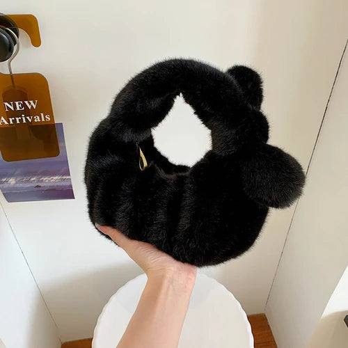 Chic Knot Fur Handbag