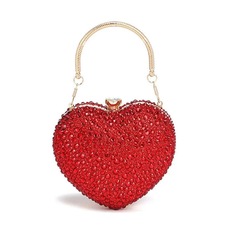 Bea Crystal Heart Clutch