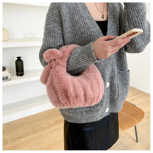 Chic Knot Fur Handbag