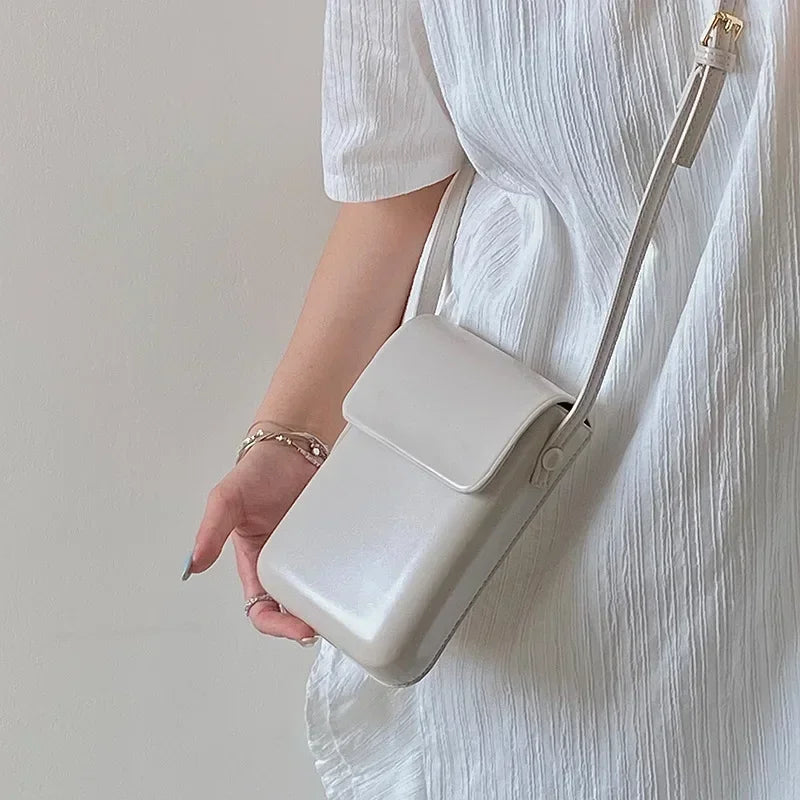 Chic Vertical Cell Crossbody Bag