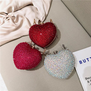 Bea Crystal Heart Clutch